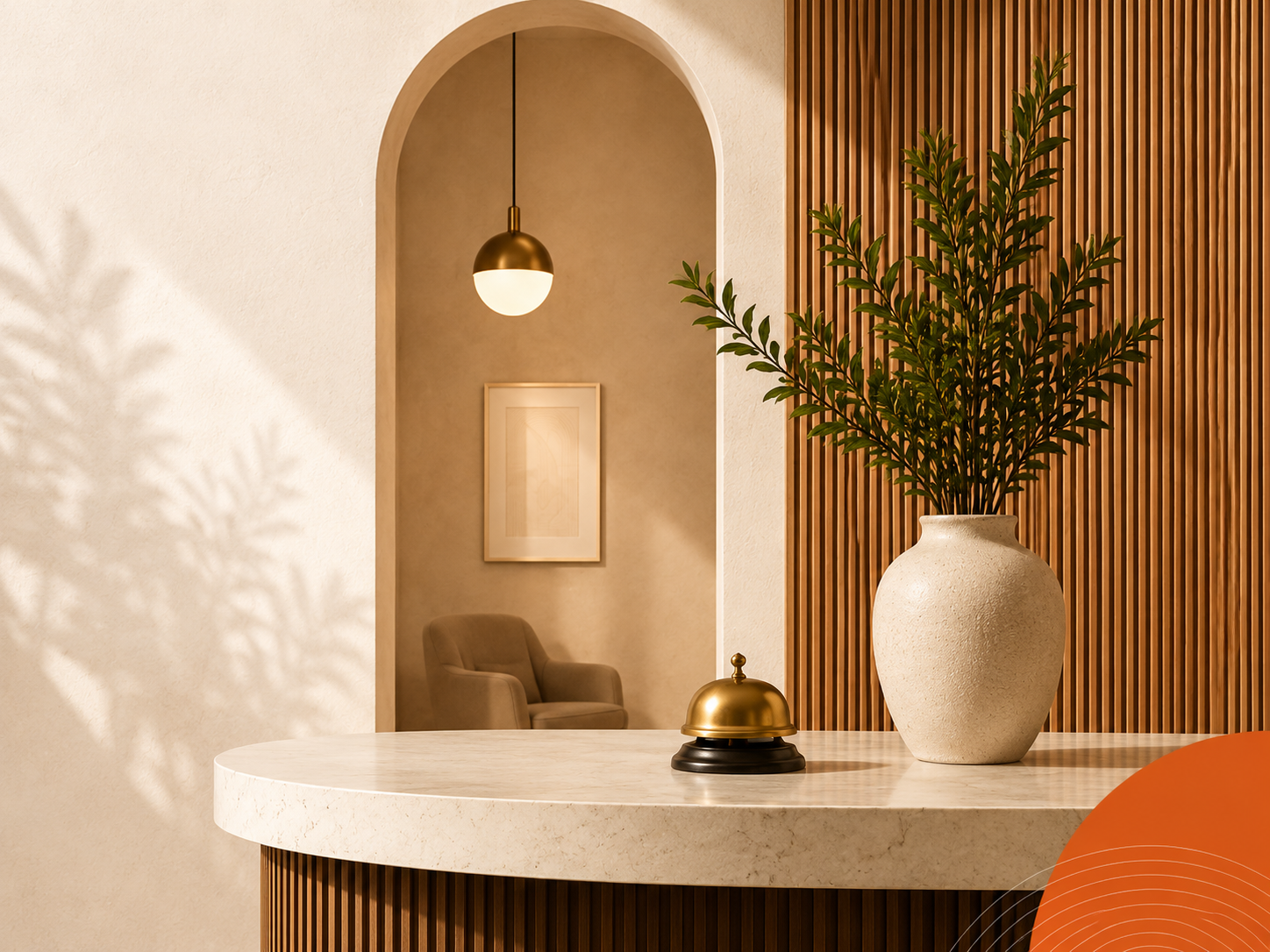 Luxury hotel lobby